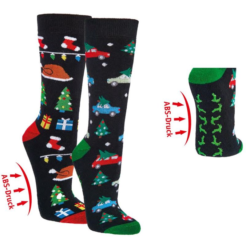SOCKS 4 FUN 6195 vánoční ponožky s ABS (1 pár)