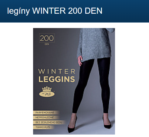 Boma MICRO WINTER 200 DEN legíny/kamaše