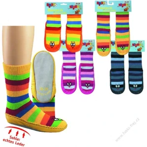 SOCKS 4 FUN 3139, 3140 dětské ponožky s koženou podrážkou